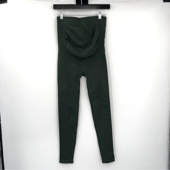 BLANQI Everyday Maternity Belly Support Leggings High Rise Seamless M Green - Picture 2 of 6